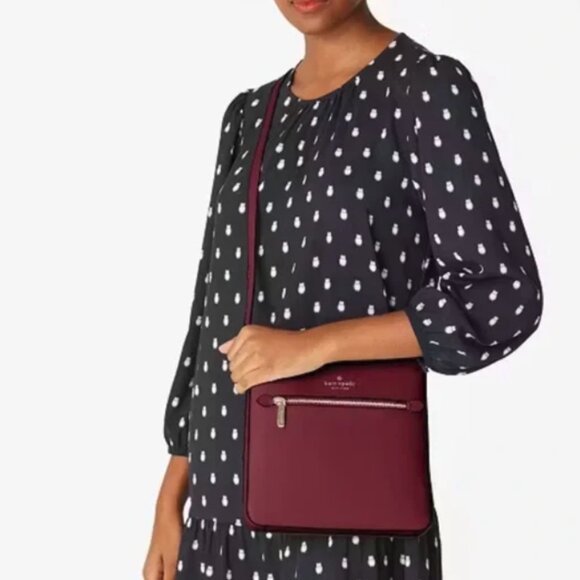 Kate Spade Sadie North South Large Saffiano Leather Crossbody Purse K7379 $299 - Picture 3 of 6
